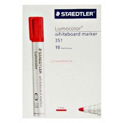 WHITEBOARD MARKER PK 10 RED BULLET STAEDTLER 351 - 2MM 4007817328866