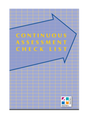 CONTINUOUS ASSESSMENT CHECKLIST 9781862513174