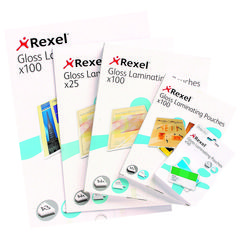 REXEL® LAMINATING POUCH A4 100 MICRON PK100