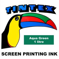 Screen Printing Ink 1L Aqua Green Tintex (Aqua Green, Fabric Paint, 1 Litre) 9316960602408