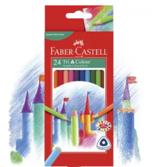 Colour Pencils Triangular Pk 24 Faber Tri Grip 4005401158554