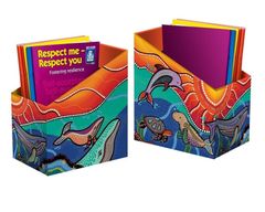 BOOK BOX PK 5 INDIGENOUS MARINE LIFE 170W X250D X 280H X 170HF 653341523624