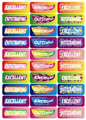 Stickers Foil - Excellent Outstanding - Pk 90 FS230