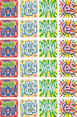 Wow/Yes - Foil Stickers (Pack of 72)