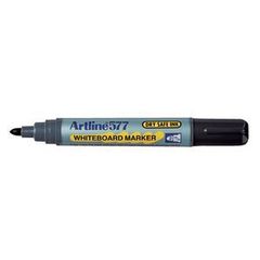 Whiteboard Marker Pk 12 Bullet Black 577 Artline 2mm 4974052805998