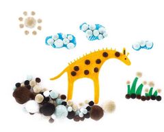 Pom Poms Animals 300pcs Assorted Colours &amp; Sizes 9314289012892