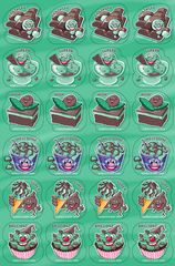 Choc Mint - Scented Shapes Stickers (Pack of 72)