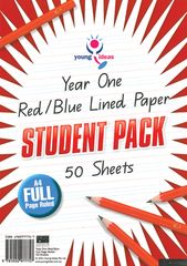 Lined Paper - A4 Full Page - Year 1 Student Pack Of 50 YI77757