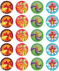 Stickers - Dragons - Pk 100  9321862006728