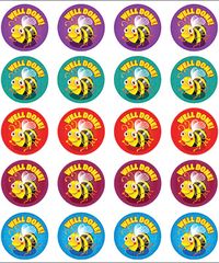 Stickers - Bee-Well Done - Pk 100  9321862006650
