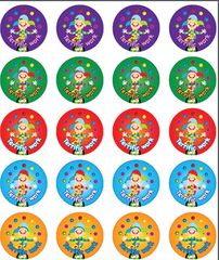 Stickers - Juggler-Terrific Work - Pk 100  9321862005844