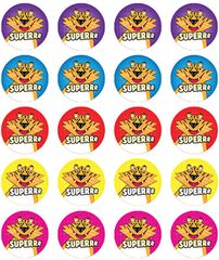Stickers - Tiger-Superrr - Pk 100  9321862005820