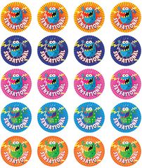 Stickers - Monster-Sensational - Pk 100  9321862005806