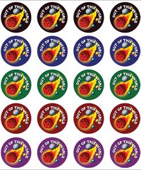 Stickers - Meteorite-Out Of This World - Pk 100  9321862005790