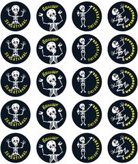 Stickers - Skeleton - Pk 100  9321862005462