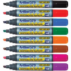 WHITEBOARD MARKER PK12 ASSTD COLOURS CHISEL 579 ARTLINE (Pack of 12, Assorted Colours, Chisel) 4974052807244