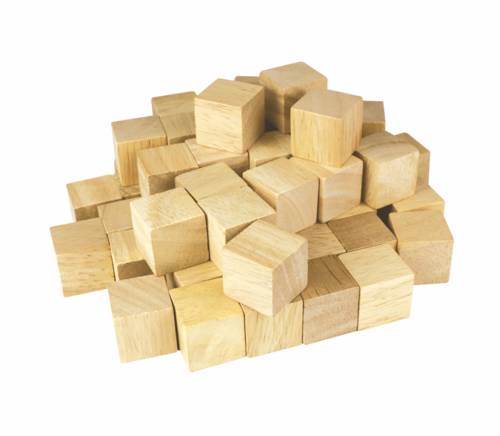 Wooden Cubes 2cm Plain Pack of 100 | Harleys - The Educational Super Store